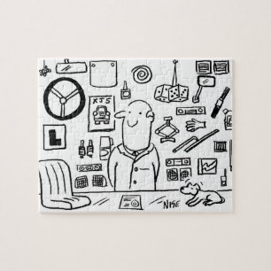 Puzzle Magasin de Accessoires de Voiture de Dessin Animé