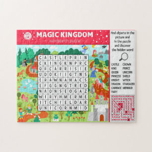 Puzzle Magic Castle Word Recherche Jeu pour enfants