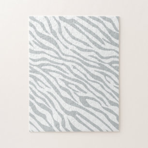 Puzzle Magic Zebra Stripes Click to Customize Grey Color
