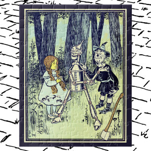 Puzzle Magicien vintage d'Oz, Dorothy rencontre le Tinman