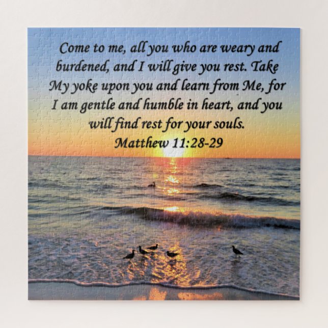 PUZZLE MAGNIFIQUE MATTHEW 11:28 DESIGN PHOTO SUNRISE (Vertical)