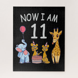 Puzzle Maintenant j'ai 11 ans 11e anniversaire au zoo