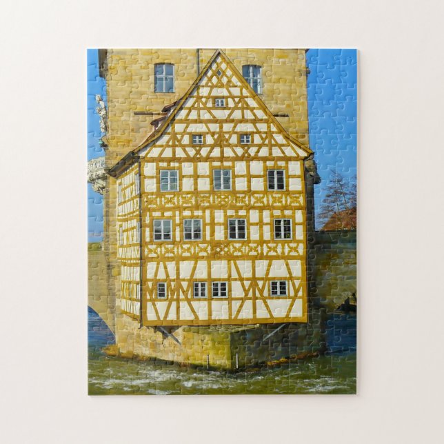 Puzzle Mairie de Bamberg Fachwerkhaus Allemagne. (Vertical)
