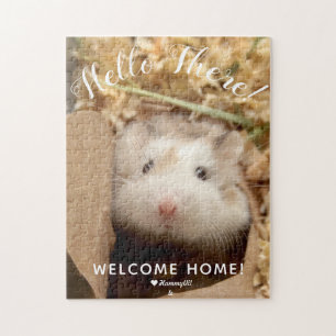 Puzzle Maison bienvenue mignonne de hamster bonjour là