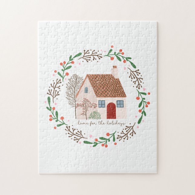 Puzzle Maison Cadeau De Noël Pour Les Fêtes (Vertical)