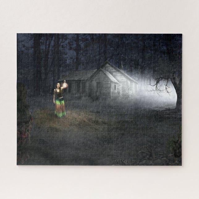 Puzzle Maison d'horreur d'Halloween (Horizontal)