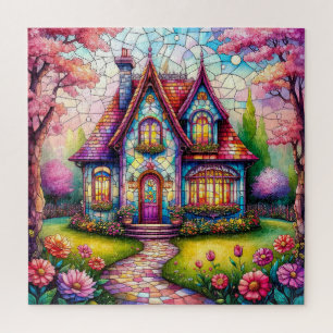 Puzzle Maisonnette Fantaisiste Avec Jardin De Fleurs Vibr