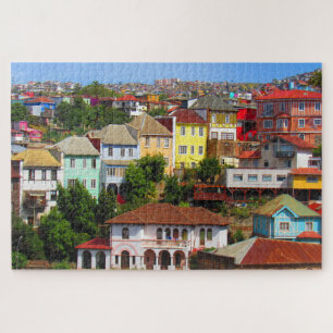 Puzzle maisons colorées
