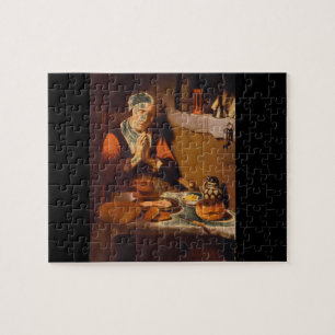 Puzzle Maîtres d'un Praying_Dutch de dame âgée