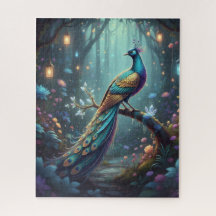 Majestic Mystical Bird in the Enchanted ForePuzzle