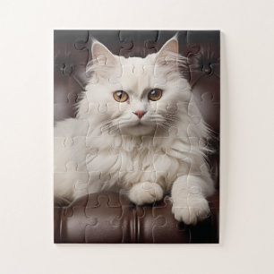 Puzzle Majestic white cat