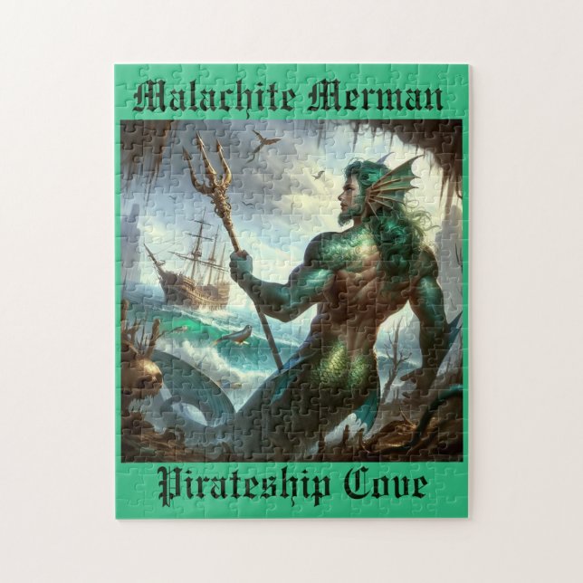 Puzzle Malachite Merman (Vertical)