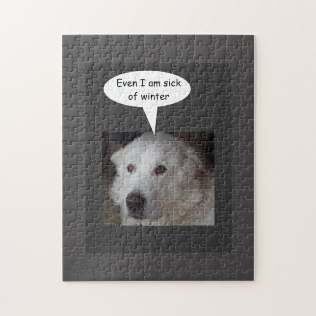 Puzzle Malade de Grands Pyrénées de l'hiver (Vertical)