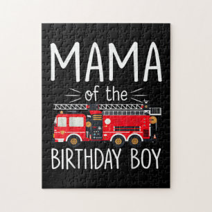 Puzzle Maman du garçon d'anniversaire Camion d'incendie p