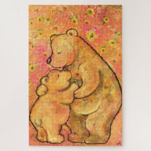 Puzzle Maman et ours de bébé - Fête des mères -