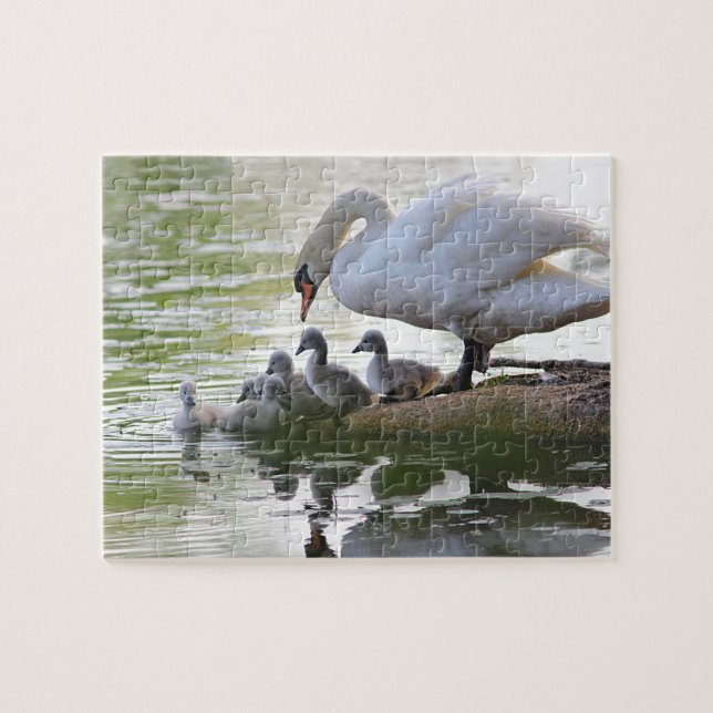 Puzzle Maman Swan et ses sept jeunes cygnes (Horizontal)