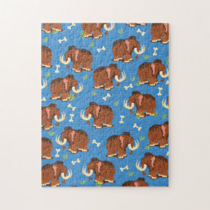 Puzzle Mammoth Motif dessin animé mignon.