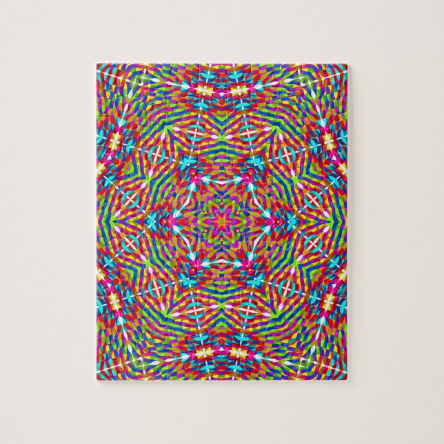 Puzzle Mandala bariolé embrouillé (Vertical)