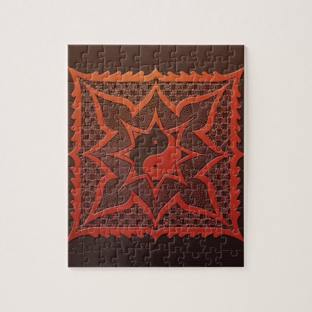 Puzzle Mandala de gravure sur bois en Yin Yang (Vertical)