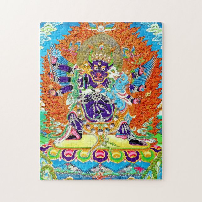 Puzzle Mandala orientale cool Yamantaka vibrant dieu art (Vertical)
