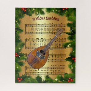 Puzzle Mandolin ~ "Nous Vous Souhaitons Un Joyeux Noël" ~