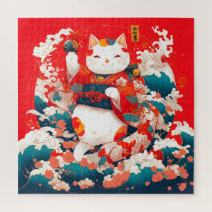 Puzzle Maneki-Neko, Chat japonais chanceux