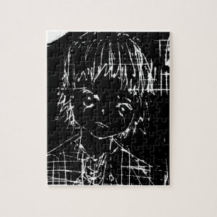 Puzzle manga d'anime projet quotidien noir
