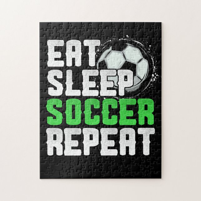 Puzzle Mangez Sleep Football Répéter Cool Sport Joueur (Vertical)