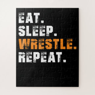 Puzzle Mangez Sleep Lutte Répétez Lutte Sport Cadeau