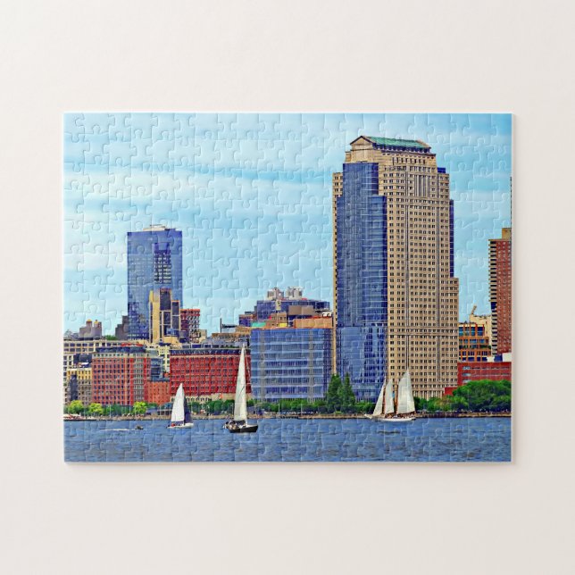 Puzzle Manhattan NY - Trois Bateaux De Manhattan Skyline (Horizontal)