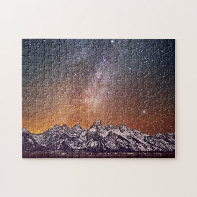 Puzzle Manière laiteuse au-dessus de Teton grand (Horizontal)