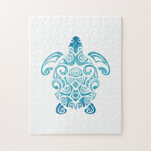 Puzzle Maori Turtle Honu Art Tribal Tattoo Idée cadeau