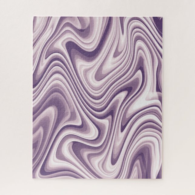 Puzzle Marbre Abstrait violet liquide moderne (Vertical)