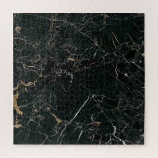 Puzzle Marbre Noir Élégant : Fond Texturé