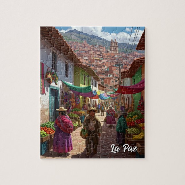 Puzzle Marché à La Paz Bolivie Travel (Vertical)