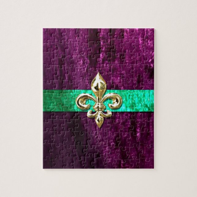 Puzzle Mardi Gras Fleur De Lis Nouvelle-Orléans (Vertical)