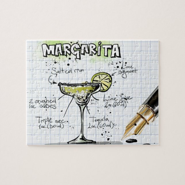 Puzzle Margarita Cocktail Recette (Horizontal)