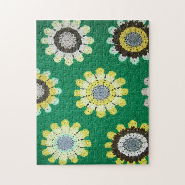 Puzzle - Marguerites Jaunes au Crochet (Vertical)