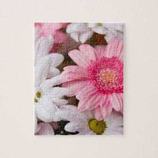 Puzzle Marguerites roses et blanches