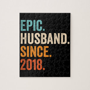 Puzzle Mari épopé masculin depuis 2018 anniversaire mar