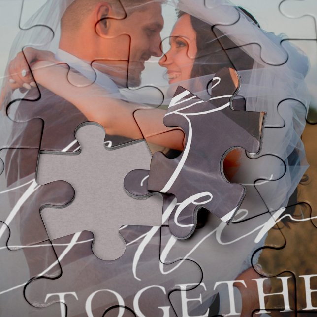 Puzzle Mariage couple photo noms personnalisés (Créateur téléchargé)
