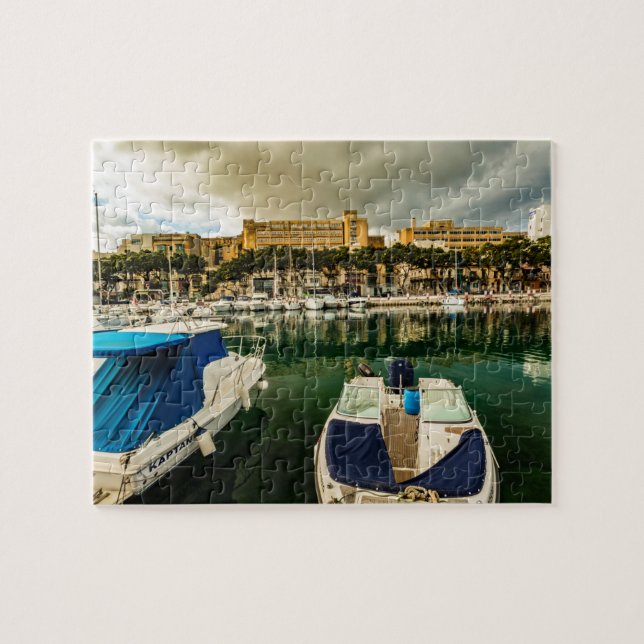 Puzzle Marina de Msida, Malte (Horizontal)