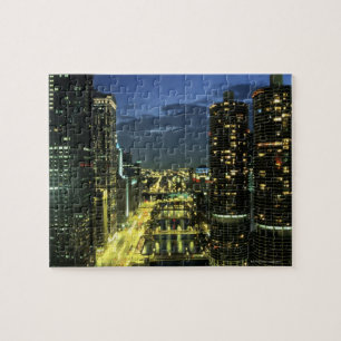 Puzzle Marina Towers, Chicago River, Wacker Drive,