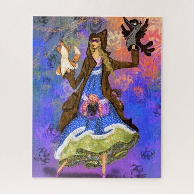 Puzzle Marionnettes Théâtre Fille Marionnettes Imaginaire (Vertical)