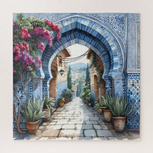 Puzzle Maroc Carreaux Bleus Arc Birthay Cadeau Mariage
