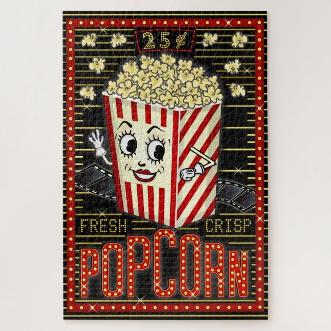 Puzzle Marquee Home Cinema Popcorn (Vertical)