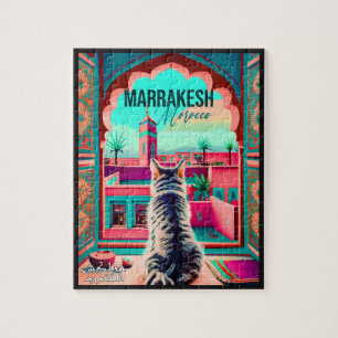 Puzzle Marrakech Maroc Chat Voyage Tourisme Souvenir