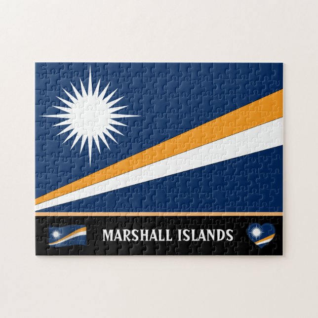 Puzzle Marshall Flag & Marshall country / Marshall Island (Horizontal)