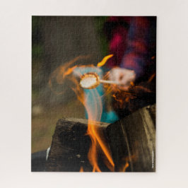 Puzzle Marshmallow toasting sur le feu,