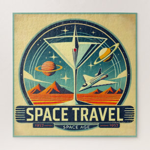 Puzzle Martini Space Travel 1957 New Worlds Logo